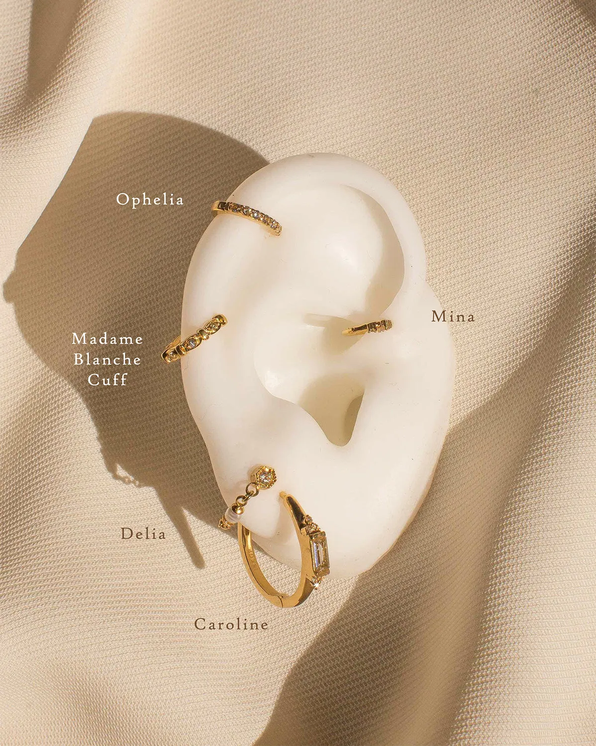 Caroline Baguette Hoops
