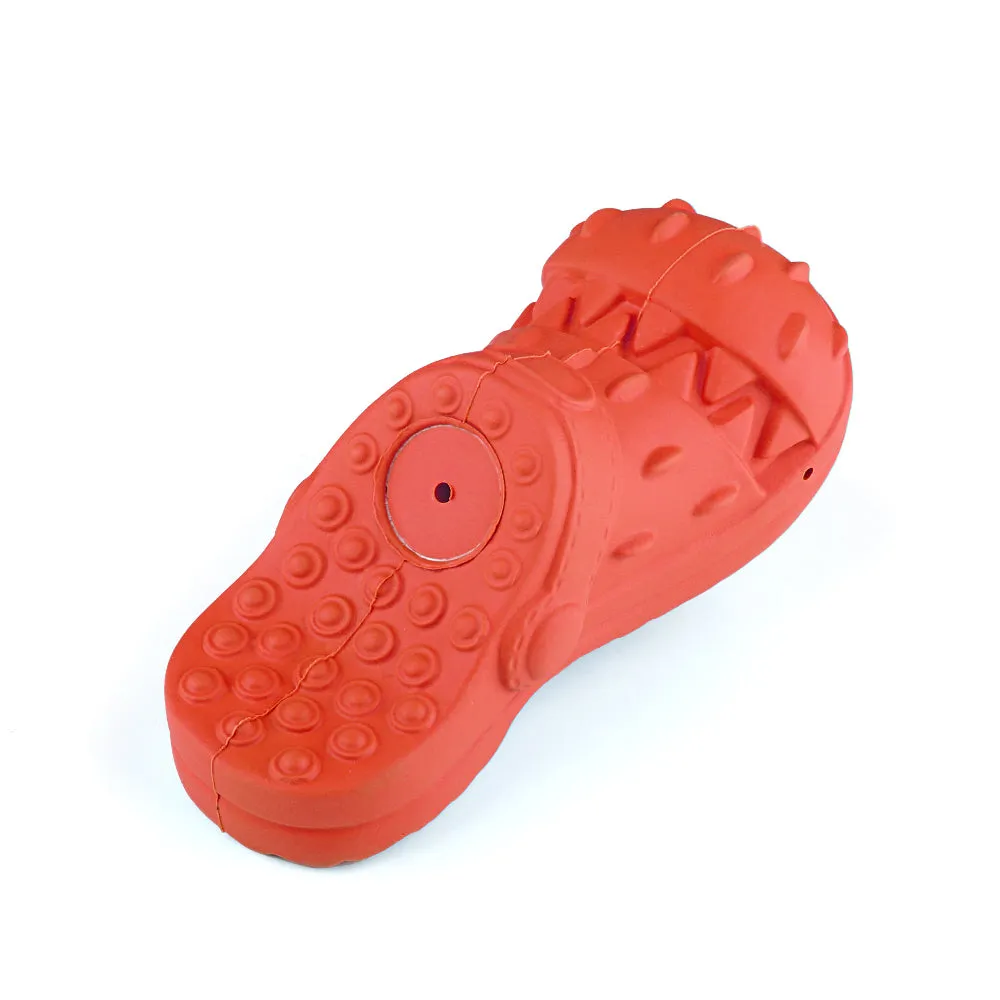 MASBRILL Squeaky Dog Toy Large Dog Chew Toys for Aggressive Chewers Rubber Dog Shoes Shape Toothbrush Toys