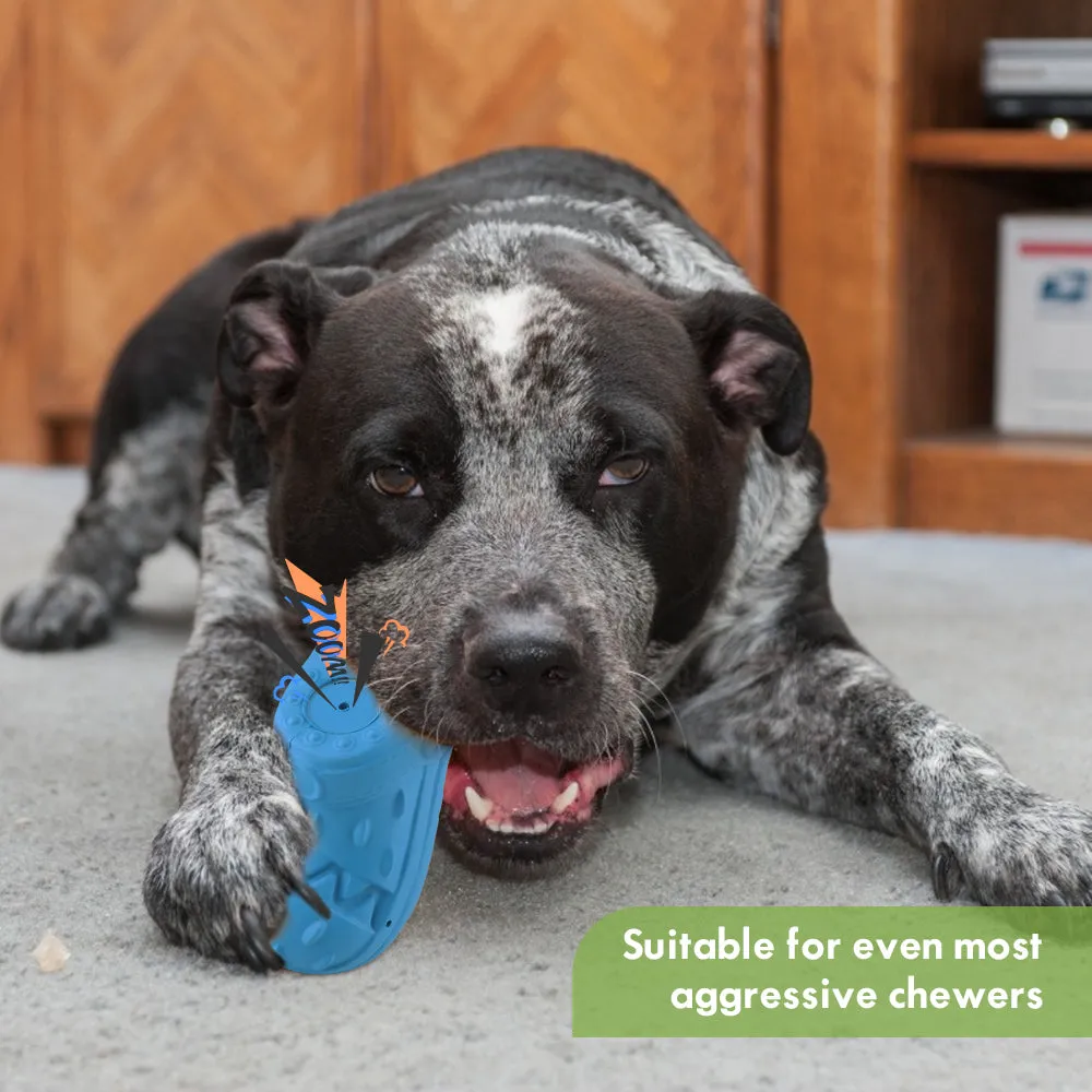 MASBRILL Squeaky Dog Toy Large Dog Chew Toys for Aggressive Chewers Rubber Dog Shoes Shape Toothbrush Toys