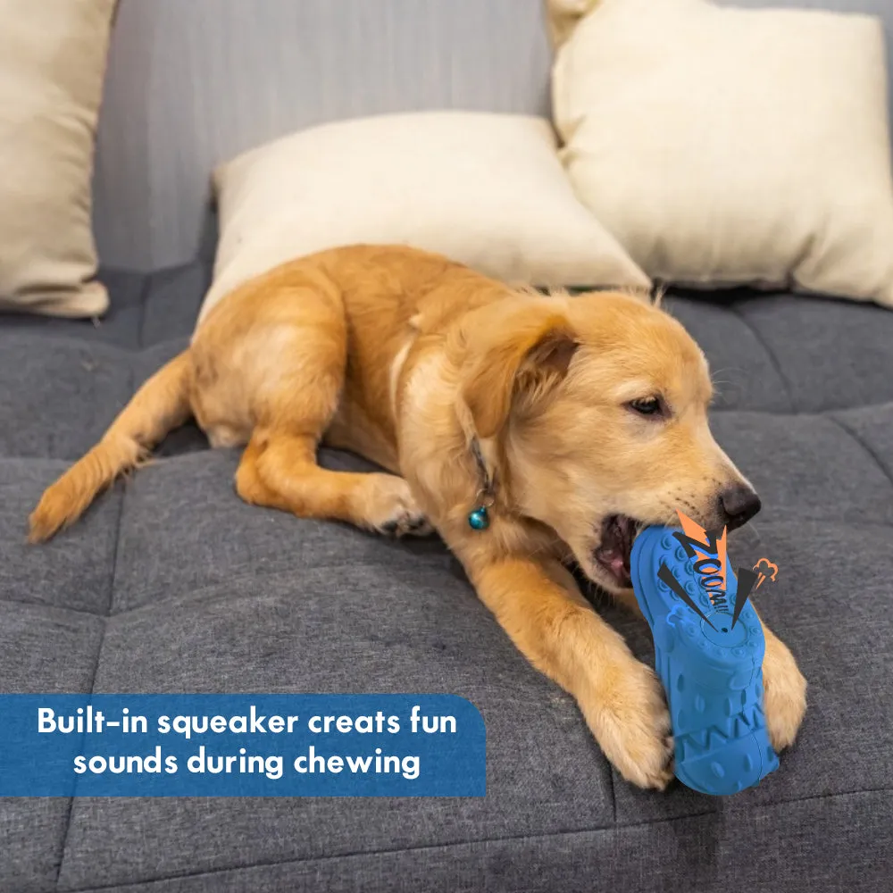 MASBRILL Squeaky Dog Toy Large Dog Chew Toys for Aggressive Chewers Rubber Dog Shoes Shape Toothbrush Toys